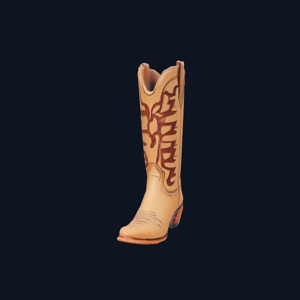 Cowboy Boot with Embroidery Model Pack